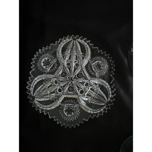 Cambridge Marjorie 2631 Near Cut Clear Glass Round Butter Dish w Lid EAPG - Picture 5 of 9